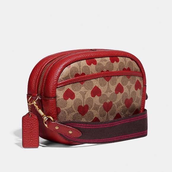 NEW Coach crossbody small bag hearts red - Picture 4 of 6